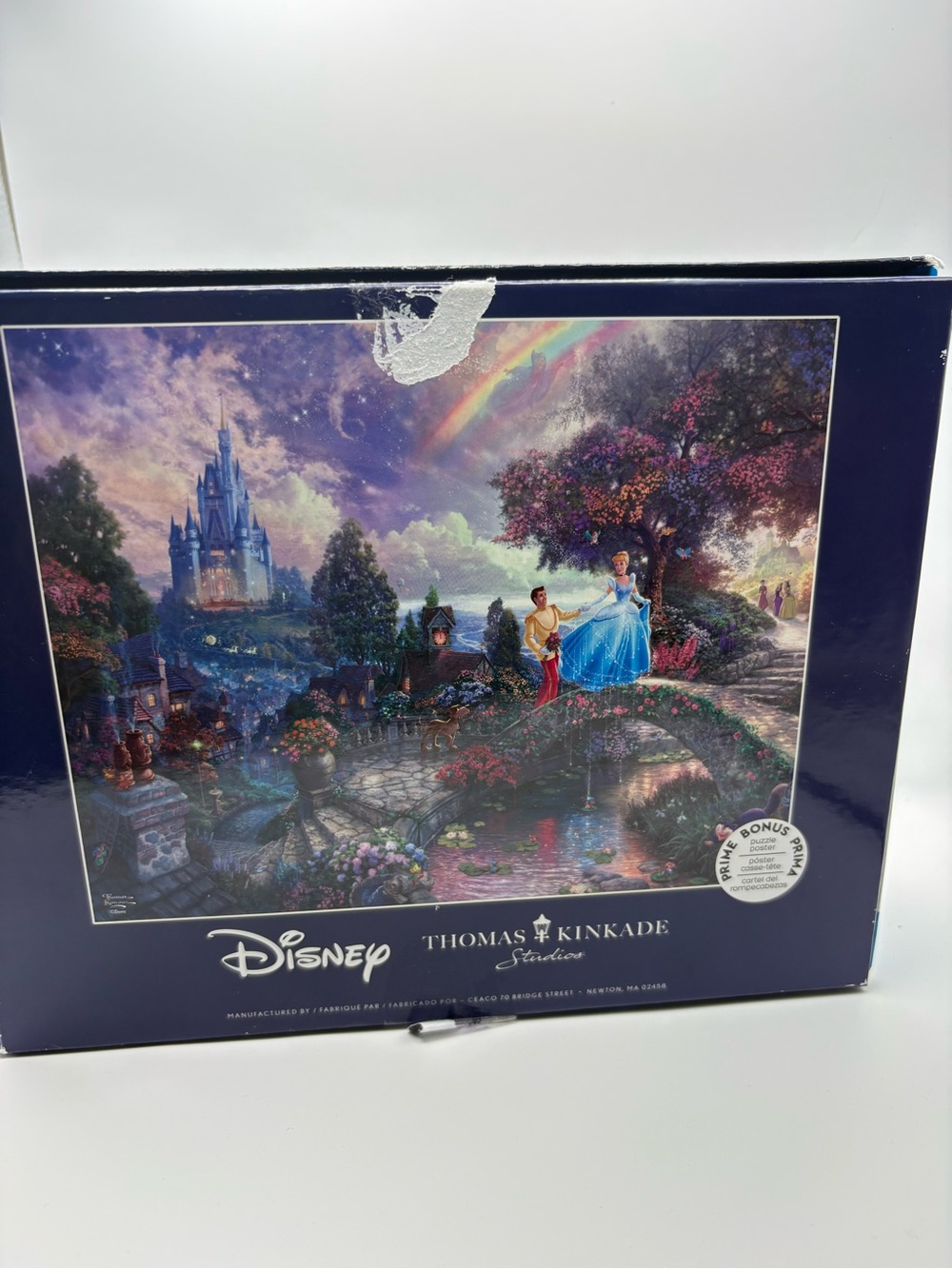 Thomas Kinkade Cinderella Evening Blue and Purple Fairy Tale Print